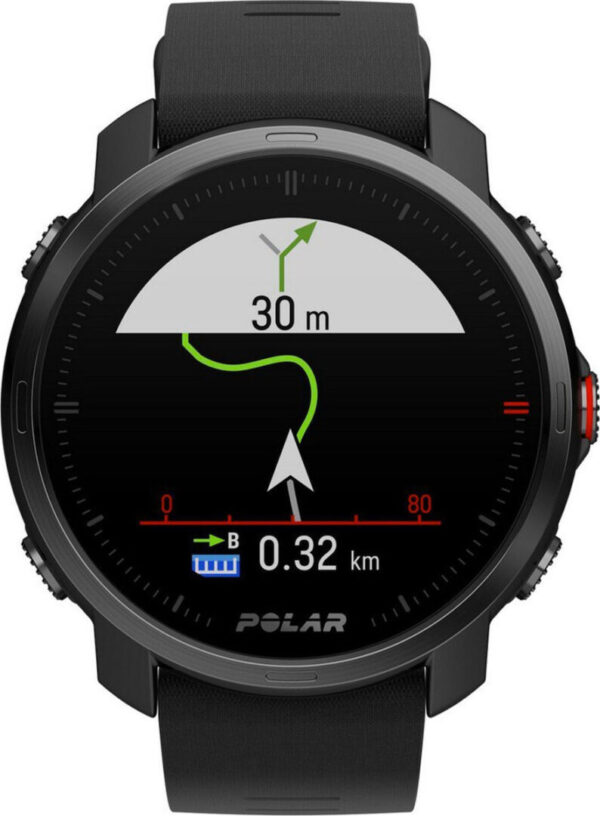 Polar Grit X Αδιάβροχο Smartwatch με Παλμογράφο (Μαύρο)