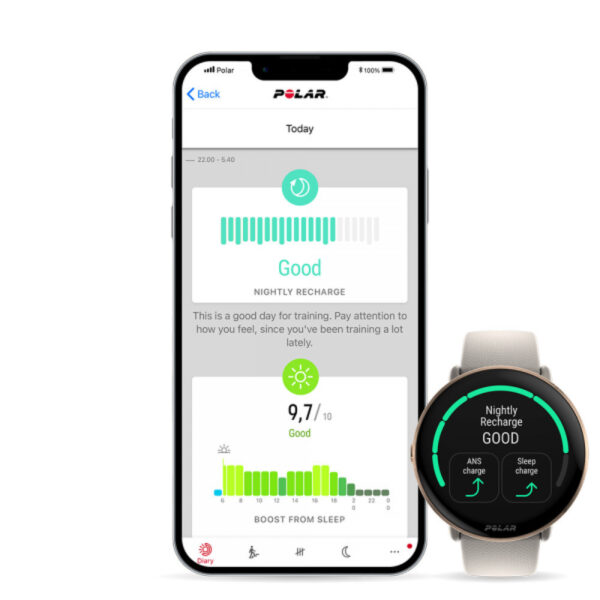 Polar Ignite 3 43mm Αδιάβροχο Smartwatch με Παλμογράφο (Greige Sand)