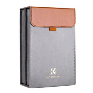 K&F Concept 100x150mm Square Filter Pouch for 3 Lens Filters & 1 Filter Holder, Microfiber Interior, Grey(KF13.136A)