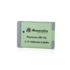 Powerextra CN-NB13L Replacement Battery For Canon NB13L 1600mAh Li-ion