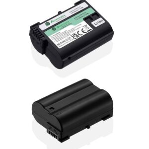 Powerextra 2-Pack NK-ENEL15 Replacement Battery For Nikon EN-EL15C, EN-EL15B, EN-EL15A, EN-EL15 2300mAh Li-ion