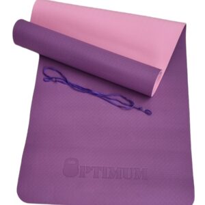 TPE YOGA MAT 183x61x0,6cm (ΜΟΒ/ΡΟΖ)