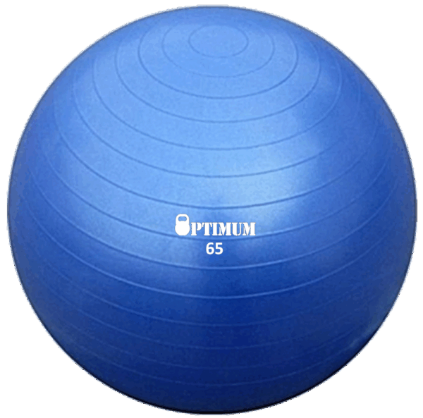 GYM BALL 65CM (ΜΠΛΕ) ANTI-BURST 1100GR OPTIMUM