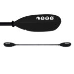 Κουπί καγιάκ Deluxe ρυθμιζόμενο 217-227cm Αλουμινίου διαιρούμενο - Μαύρο SCK