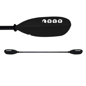 Κουπί καγιάκ Deluxe ρυθμιζόμενο 217-227cm Αλουμινίου διαιρούμενο - Μαύρο SCK