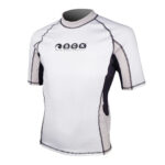 UV αντηλιακή λύκρα με κοντό μανίκι Ανδρική Στενή εφαρμογή Άσπρο/Μαύρο - SCK