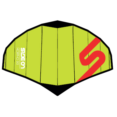Side-On πανί Wing foil 4m - Κίτρινο