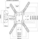 Brateck KMA28S-441 Βάση Τηλεόρασης Τοίχου με Βραχίονα έως 55" και 35kg