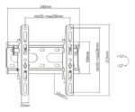 Brateck KL31-22T Βάση Τηλεόρασης Τοίχου έως 43" και 45kg