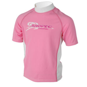 UV λύκρα με κοντό μανίκι παιδική ροζ Aropec