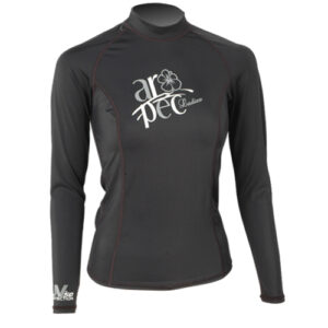 UV αντηλιακή λύκρα με μακρύ μανίκι Γυναικεία Στενή εφαρμογή Μαύρη - Aropec