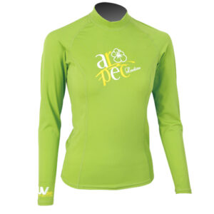 UV αντηλιακή λύκρα με μακρύ μανίκι Γυναικεία Στενή εφαρμογή Lime - Aropec