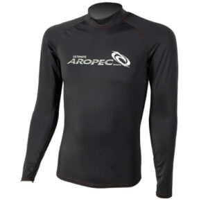 UV αντηλιακή λύκρα με μακρύ μανίκι Ανδρική Στενή εφαρμογή Μαύρη - Aropec