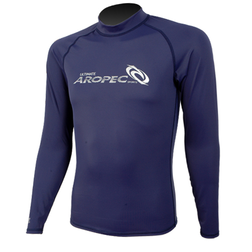 UV αντηλιακή λύκρα με μακρύ μανίκι Ανδρική Στενή εφαρμογή Σκούρο μπλε - Aropec