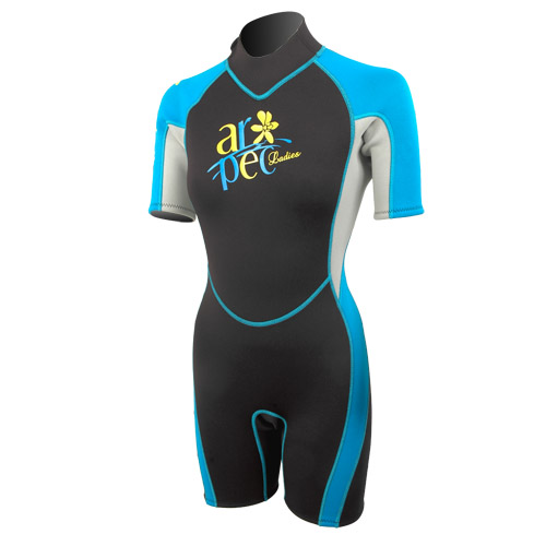 Στολή κοντή νεοπρέν γυναικεία 2,5mm μαύρη-γαλάζια Aropec