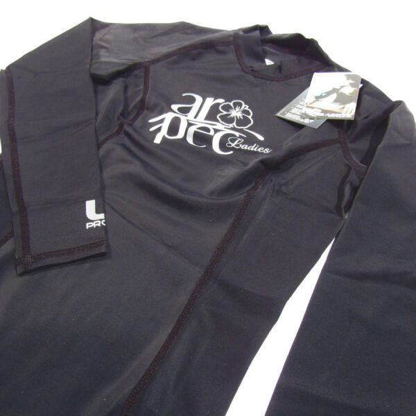 UV αντηλιακή λύκρα με μακρύ μανίκι Γυναικεία Στενή εφαρμογή Μαύρη - Aropec