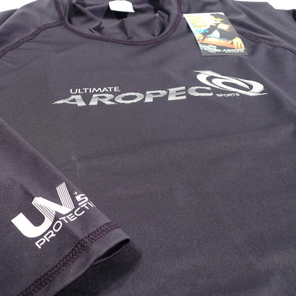 UV αντηλιακή λύκρα με μακρύ μανίκι Ανδρική Στενή εφαρμογή Μαύρη - Aropec