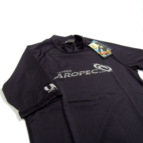 UV αντηλιακή λύκρα με κοντό μανίκι Ανδρική Στενή εφαρμογή Μαύρη - Aropec