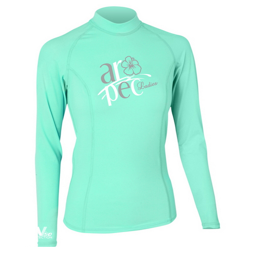 UV αντηλιακή λύκρα με μακρύ μανίκι Γυναικεία Στενή εφαρμογή Βεραμάν - Aropec