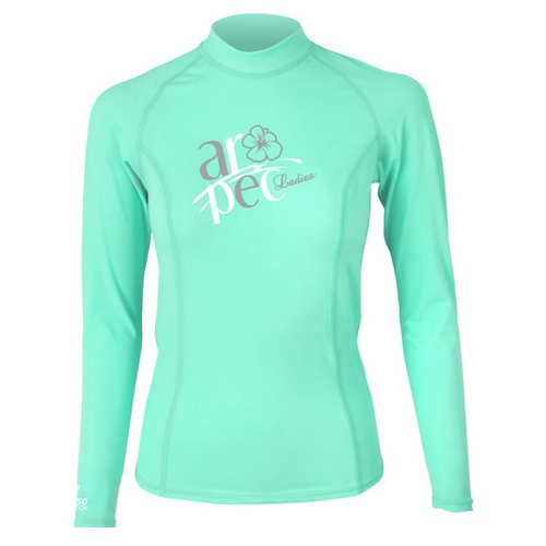 UV αντηλιακή λύκρα με μακρύ μανίκι Γυναικεία Στενή εφαρμογή Βεραμάν - Aropec