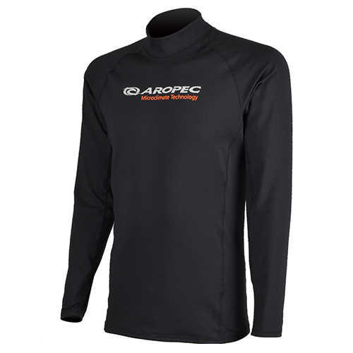 UV αντηλιακή λύκρα thermal fleece με μακρύ μανίκι Κανονική εφαρμογή Μαύρο - Aropec