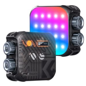 K&F Concept LS01RGB Portable RGB Bi-Color 2500K-9900K LED Light Black KF34.036