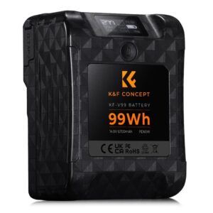 K&F Concept BP-V99 99Wh 6600mAh V Mount Battery with D-TAP, USB-A, USB-C, BP and OLED Screen (KF28.0024)