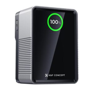 K&F Concept BP-V99 Pro 99Wh 6600mAh V Mount Battery with D-TAP, USB-A, USB-C, BP and TFT Screen (KF28.0024V1)