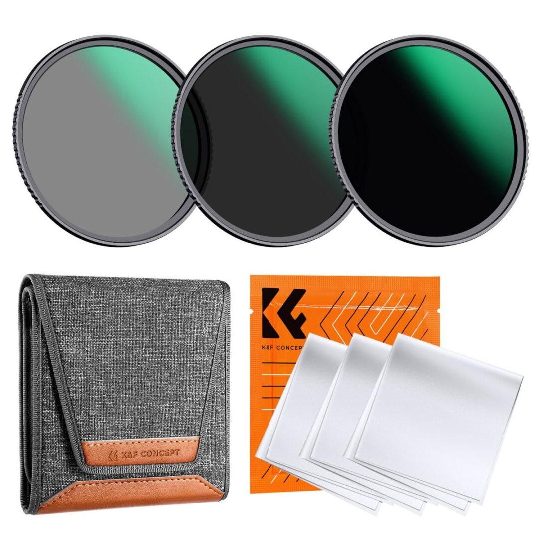 K&F Concept 72mm Nano-D ND8+ND64+ND1000 Lens Filter Kit with 3 Cleaning Cloths and Filter Pouch (SKU.2047V1)