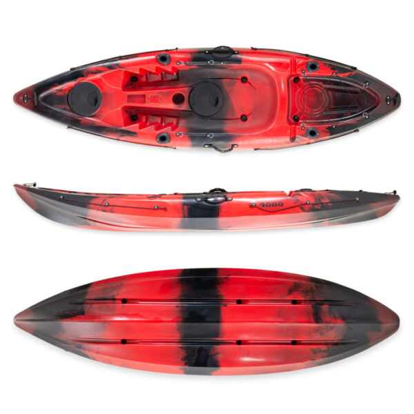 Conger 295 μονοθέσιο καγιάκ για ψάρεμα SCK κόκκινο-μαύρο