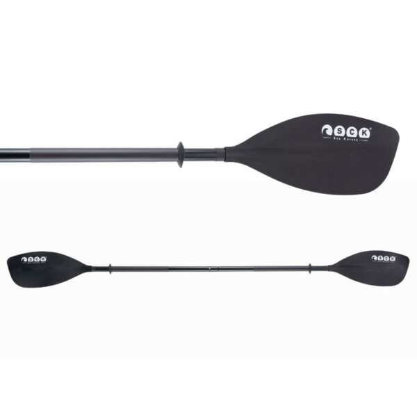 Κουπί καγιάκ 220cm διαιρούμενο ενισχυμένο αλουμινίου - Μαύρο SCK