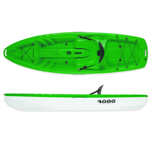 Tipsy 254 μονοθέσιο καγιάκ με λευκή γάστρα SCK Πράσινο-Άσπρο
