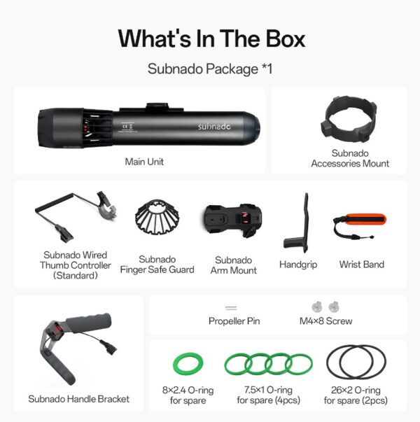 Ηλεκτρικό SeaScooter SUBNADO Standard Package - Waydoo- Κόκκινο