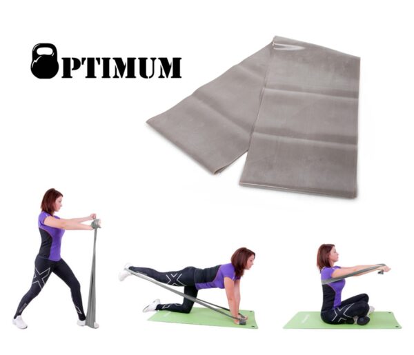 LATEX GYM BAND 200X15CM ΓΚΡΙ (ΜΕΣΑΙΟ) OPTIMUM