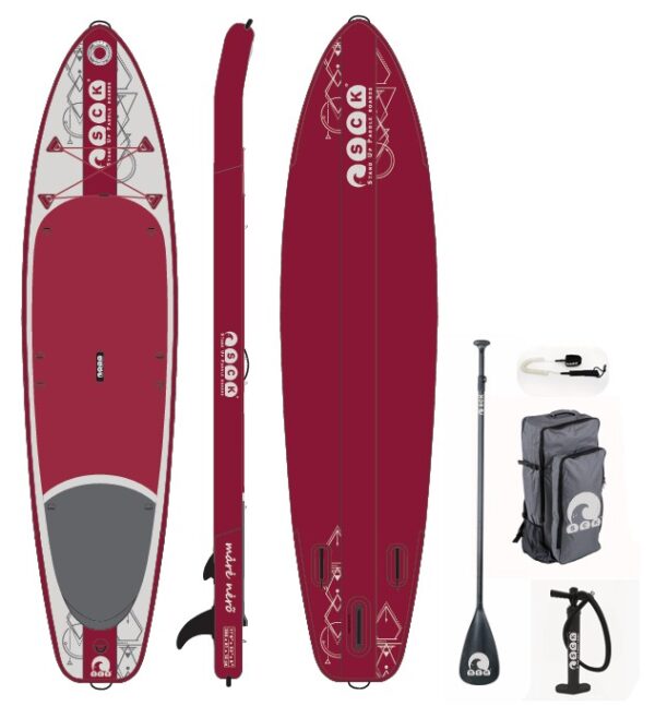 SCK φουσκωτή σανίδα SUP Mare Nero 11'6" πακέτο Κόκκινο