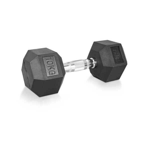 TPU 10 kg Hex Dumbbell inSPORTline Hexclusive