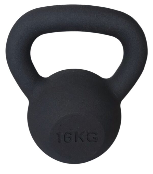KETTLEBELL 16KG BLACK MAT OPTIMUM