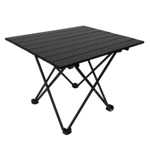 Πτυσσόμενο Τραπέζι camping αλουμινίου 56x46x40cm Μαύρο - Yaia