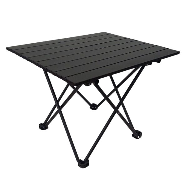 Πτυσσόμενο Τραπέζι camping αλουμινίου 56x46x40cm Μαύρο - Yaia