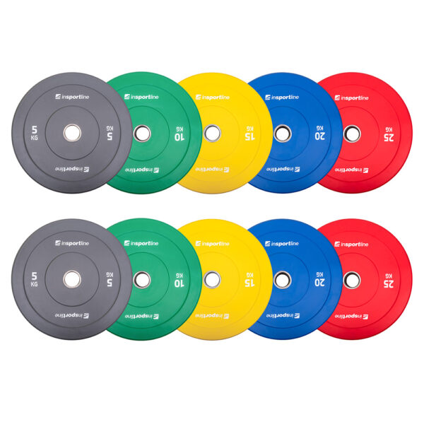 RUBBER BUMPER PLATE SET 150KG inSPORTline
