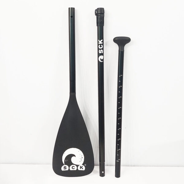 Κουπί sup ρυθμιζόμενο 170-210cm αλουμινίου σπαστό σε 3 μέρη Μαύρο - SCK
