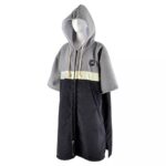 Poncho Μαύρο/γκρί quick dry με φερμουάρ - Aropec