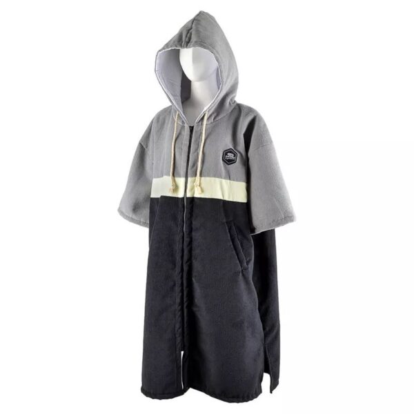 Poncho Μαύρο/γκρί quick dry με φερμουάρ - Aropec