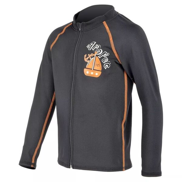 UV παιδική λύκρα thermal fleece με μακρύ μανίκι Μαύρη - Aropec 4
